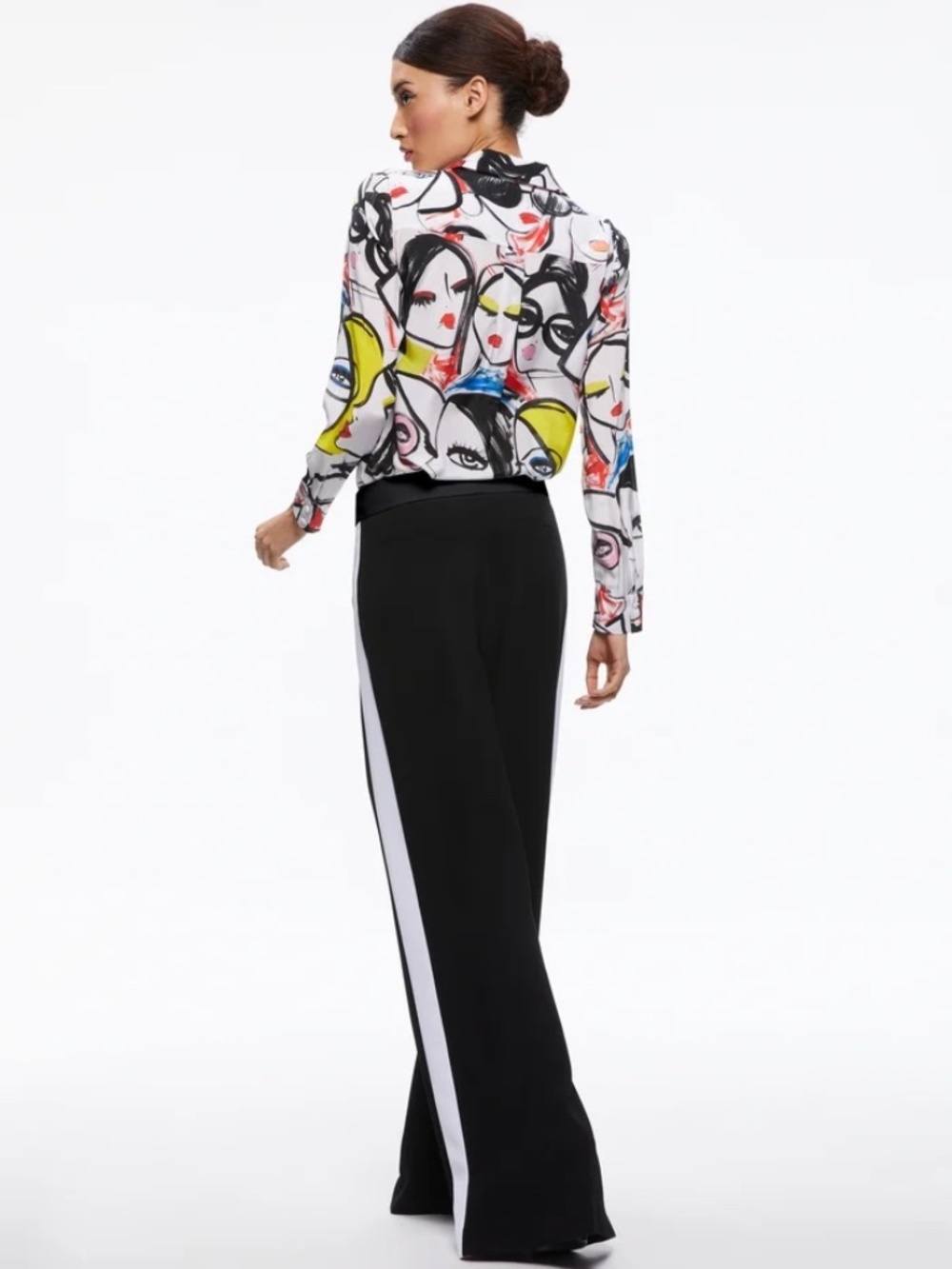 Alice + Olivia Blair Z Willa Silk Top size M - Picture 3 of 14